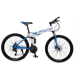 SYCHONG Mountain Bike pieghevoles SYCHONG Mountain Bike Bicicletta Pieghevole Uomini 26 / 24 Pollici Rotella Sospensione E Donne off-Road Shifting One Round Mountain Bike, D, 24speed