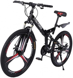 SYCY Mountain Bike pieghevoles SYCY Bicicletta da Esterno - Mountain Bike Pieghevole da 26 Pollici con Freni a Disco a 21 velocità Bici MTB Antiscivolo a Sospensione Completa Mountain Bike