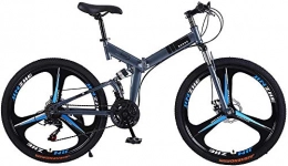 SYCY Mountain Bike pieghevoles SYCY Outroad Mountain Bike Ruote da 26 Pollici Mountain Bike Pieghevole a 6 Razze con Freni a Doppio Disco a 21 velocità Bici MTB Antiscivolo a Sospensione Completa