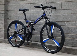 Tbagem-Yjr Bici Tbagem-Yjr Assorbimento degli Urti Spostando Morbida Coda Mountain Bike Bicicletta 26 Pollici 24 velocità Mens MTB (Color : Black Blue)
