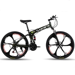 WJSW Bici WJSW Mountain Bike, Mountain Bike Pieghevoli da Mountain Bike da Città MTB Fuoristrada per Adulti (Colore: Verde Militare, Dimensioni: 21 velocità)