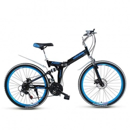 WYX Mountain Bike pieghevoles WYX 24 / 26 in 21 velocità Bicicletta Pieghevole Maschio / Femmina / Student Mountain Bike Doppio Freno A Disco Pieno Shockingproof Freni Frame, c, 24"× 21speed