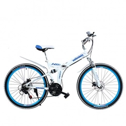 WYX Mountain Bike pieghevoles WYX Telaio Mountain Bike Pieghevole Bicicletta Meccanica d'Acciaio del Freno A Disco 27 ​​velocità Shockingproof Doppio Disco Freni Freni, b, 26"× 27speed