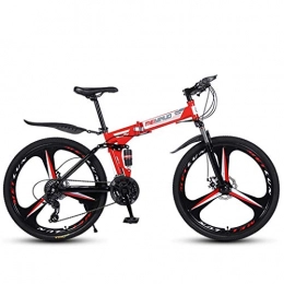 JIAWYJ Bici YANGHAO-Mountain bike per adulti- 26in in mountain bike a 24 velocità per adulti, telaio a sospensione integrale in alluminio leggero, forcella a sospensione, freno a disco, rosso, c YDLZZXC-09