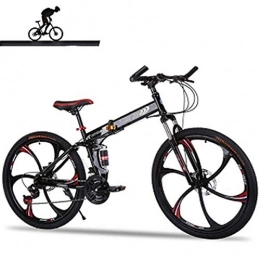 YOUSR Bici YOUSR Bicicletta da 26 Pollici da 21 Pollici con Telaio in Alluminio per Mountain Bike a Sospensione Completa Black