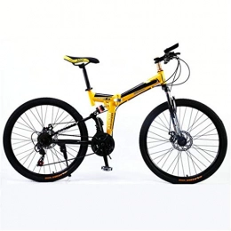 Zhangxiaowei Mountain Bike pieghevoles Zhangxiaowei Mens Bici piegante della Montagna Adulti, 26-Pollice Ruote, 17.5-inch / Medium Telaio in Alluminio, Doppia Sospensione, Freni a Disco Meccanici, 21 Speed