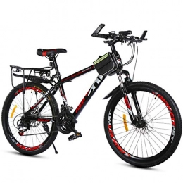 Bdclr Mountain Bike 22 Pollici Freno A Doppio Disco Sospensione Anteriore Fuori Strada A velocità Variabile per Adulti Mountain Bike, Rosso