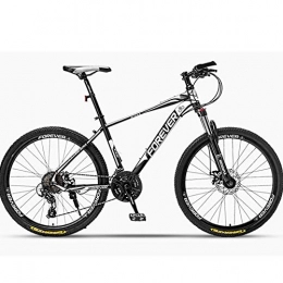 BNMKL Mountain Bike 24 / 26 / 27, 2 Pollici Mountain Bike 24 / 27 velocità Hardtail Mountain Bike MTB, Leggero Acciaio al Carbonio per Uomini / Donne, Black White, 27.5In 24Speed