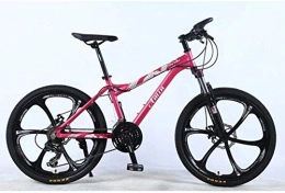 WCY Mountain Bike 24 pollici 24 velocità della bici di montagna della lega di alluminio Full frame ruota anteriore Sospensione Femminile Off-Road Student Shifting adulti Bicicletta freno a disco 5-25 (Colore: Rosa, Dim