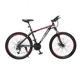 Morsky Mountain Bike 24 velocità della Bici di Montagna della Bicicletta for Adulti, ad Alta Acciaio al Carbonio Telaio, all Terrain Hardtail Mountain Bike (Color : Black+Red, Size : 26inch)