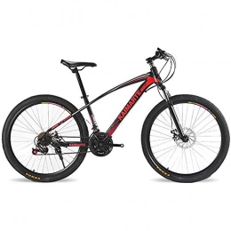 WXX Mountain Bike 26 Pollici ad Alta Acciaio al Carbonio Massa Telaio Bike Ammortizzatore Doppio Freno a Disco Spoke Wheel e di Taglio della Rotella Student Riding Bicycle, Rosso, 24