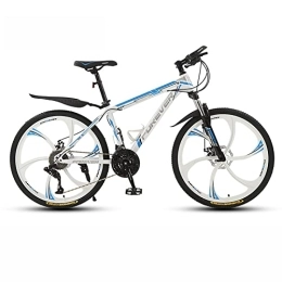 KOSFA Bici 26 ''Ruota Mountain Bike / Biciclette da Uomo 21 / 24 / 27 / 30 Velocità Telaio in Acciaio ad Alto tenore di Carbonio addensato con Doppio Freno a Disco Meccanico e Forcella Ammortizzata Bloccabile, B, 24 speed