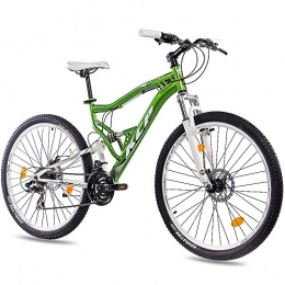 Unbekannt Mountain Bike 27, 5 pollici Mountain Bike Bicicletta KCP Attack Unisex con 21 cambio Shimano TX Verde Bianco