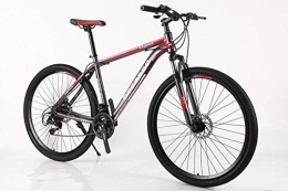 backpacke Mountain Bike 29 Pollici Mountain Bike Ammortizzatore Bici da Strada per Adulti a velocità variabile Mountain Bike-Grigio Rosso_29 Pollici x 19 Pollici