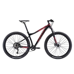 BD.Y Bici 9 velocitagrave; Uomo Mountain Bike Telaio Alluminio Front Suspension Mountain Bike Unisex Hardtail Mountain Biciclette, Rosso, 27.5Inch