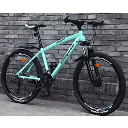 AP.DISHU Mountain Bike AP.DISHU 21 velocit Mountain Bike Biciclette, Doppio Freno A Disco velocit Variabile Mountain Bike Telaio in Acciaio al Carbonio Leggero Bici da Strada per Uomo E Donna, Verde, 24inch