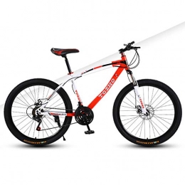 AP.DISHU Mountain Bike AP.DISHU 24 velocit Mountain Bike Doppio Freno A Disco Ruote da 24 Pollici Bambino Unisex Bicicletta Sospensioni Anteriori MTB Ruota A Raggi, Rosso