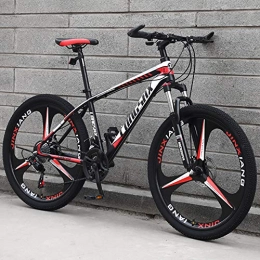 AP.DISHU Mountain Bike AP.DISHU 27 velocit Mountain Bike della Sospensione Anteriore Ruote da 24 / 26 Pollici, Telaio in Acciaio al Carbonio Bici da Strada, Rosso, 26inch