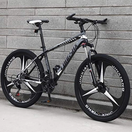 AP.DISHU Mountain Bike AP.DISHU 30 velocit Mountain Bike della Sospensione Anteriore Ruote da 24 / 26 Pollici, Telaio in Acciaio al Carbonio Bici da Strada, Grigio, 26inch