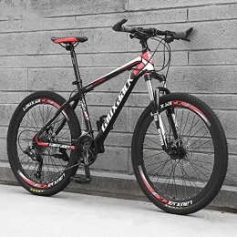 AP.DISHU Mountain Bike AP.DISHU Bici da Strada Telaio in Acciaio al Carbonio Leggero A 24 velocit Freno A Disco Ruota A Raggi Mountain Bike Biciclette Rosse, 26inch