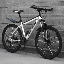 AP.DISHU Mountain Bike AP.DISHU Mountain Bike 27 velocit Telaio in Acciaio al Carbonio Bici da Strada Ruote da 24 / 26 Pollici Unisex, Bianca, 24inch