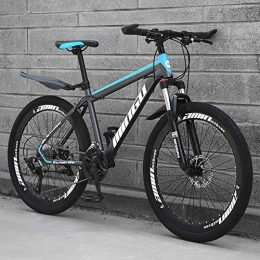 AP.DISHU Mountain Bike AP.DISHU Mountain Bike, Freni A Disco Meccanici Telaio in Acciaio al Carbonio Bicicletta da Cross Outdoor per Adulti A 21 Marce, Blu, 24inch