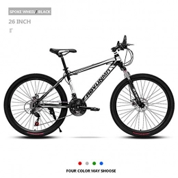 Aquila Mountain Bike Aquila Mountain Bike 26 Pollici, Telaio Doppio Freno a Disco della Bicicletta Hardtail, Mountain Bike Paese Uomo 21 / 24 / 27 velocità AQUILA1125 ( Color : Black , Size : 27 Speed )