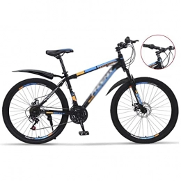 BaiHogi Mountain Bike BaiHogi Bicicletta da corsa professionale, mountain bike a 24 velocità, con ruote da 66 cm, freni a doppio disco, per uomo e donna, per appassionati di ciclismo, blu / 24 velocità