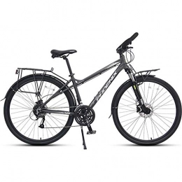 BCX Mountain Bike BCX Bici da strada a 27 velocità, bici da strada da donna con ruote 700C, bici da pendolare con telaio in alluminio, perfetta per tour su strada o su strada sterrata, uomo 'S grigia, Grigio da uomo