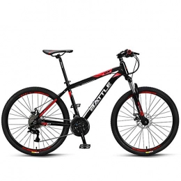 BCX Mountain Bike BCX Mountain bike per adulti da 26 pollici, mountain bike da 27 velocità con hardtail con doppio freno a disco, telaio anteriore in alluminio bici da montagna per qualsiasi terreno, nero