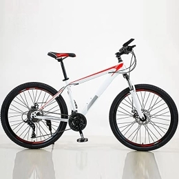 Bewinch Mountain Bike Bewinch Mountain Bike, 26 Pollici in Acciaio Ad Alto Tenore di Carbonio Vento Rottura Ruota A Doppio Disco Freno MTB Bicicletta Adulto Studente Adulto All'aperto Sport Ciclismo, Bianca, 24 Speed