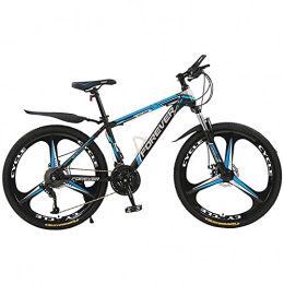 Pateacd Mountain Bike Bici Ad Alto Assorbimento degli Urti Bici da Montagna Fuoristrada A velocità Variabile da Donna E da Uomo - Freni A Disco Anteriori E Posteriori - Deragliatore Shimano A 21 velocità, Black Blue