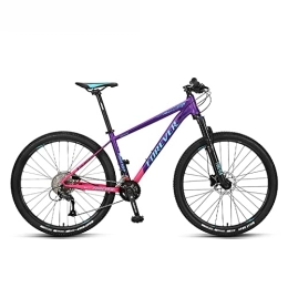 LapooH Bici Bici da corsa professionale da 27, 5 pollici, mountain bike per donne Telaio in lega di alluminio per adulti Bicicletta a velocità variabile fuoristrada a 18 velocità, Viola, 27.5 Inches