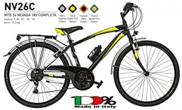 Cicli Puzone Mountain Bike Bici Misura 26 Uomo MTB City Nevada 18V Art. NV26C (45 CM)