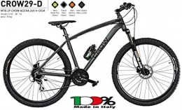 Cicli Puzone Mountain Bike Bici Misura 29 Uomo MTB Front Alluminio Crow ACERA 24V Art. CROW29-D (42 CM)