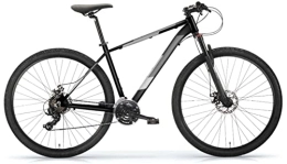 Cicli Puzone Mountain Bike BICI MISURA 29 UOMO MTB FRONT AMMORTIZZATA BICICLETTA ALLUMINIO RAGAZZO MOUNTAIN BIKE KAYMAN FRENI A DISCO CAMBIO SHIMANO 21V MADE IN ITALY ART. KM29-MD-21V (52 CM, NERO-GRIGIO OPACO)