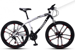 NOLOGO Mountain Bike Bicicletta Bicicletta, 24 Pollici, velocità variabile Assorbimento degli Urti Freni off-Road Doppio Disco in Acciaio al Carbonio ad Alta durezza Frame Veduta Giovane Ciclismo Studenti Adulti Uomini e