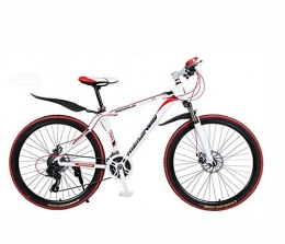 GASLIKE Mountain Bike Bicicletta da mountain bike hardtail, pedali in PVC e tutti in alluminio, telaio in acciaio ad alto tenore di carbonio e lega di alluminio, doppio freno a disco, ruote da 26 pollici, A, 27 speed
