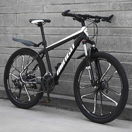 Relaxbx Mountain Bike Bicicletta da Strada Unisex da 30 velocità con Telaio in Acciaio al Carbonio Ruote da 24 / 26 Pollici, Blu, 24 Pollici