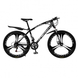 GXQZCL-1 Mountain Bike Bicicletta Mountainbike, Mountain bike, 26inch della rotella acciaio al carbonio Biciclette telaio, doppio freno a disco e forcella anteriore antiurto MTB Bike ( Color : Black , Size : 27-speed )