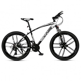 GXQZCL-1 Mountain Bike Bicicletta Mountainbike, Mountain bike, 26inch Hard-coda Mountain Biciclette, acciaio al carbonio Telaio, sospensioni anteriori e Dual Disc Brake MTB Bike ( Color : Black+White , Size : 24 Speed )