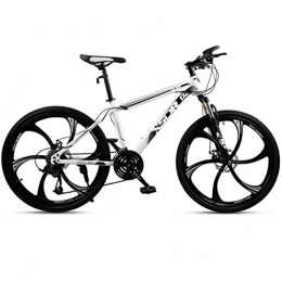 GXQZCL-1 Mountain Bike Bicicletta Mountainbike, Mountain bike, bicicletta della montagna hardtail, doppio freno a disco e sospensioni forcella anteriore, 26inch Ruote MTB Bike ( Color : Black+White , Size : 27-speed )