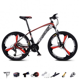 WSJ Mountain Bike Bicicletta Moutain, 26 pollici 27 velocità 3 ruote a raggi bici fuoristrada, telaio in lega di alluminio, forcella anteriore ad assorbimento degli urti, freno a doppio disco, altezza pilota 155-185 cm