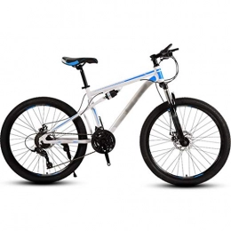 YHRJ Mountain Bike Bicicletta Per Adulti Mountain Bike Per Giovani Con Assorbimento Degli Urti, Bicicletta Da Strada Per Equitazione All'aperto, Doppio Assorbimento Degli Urti ( Color : White blue-21spd , Size : 26inch )