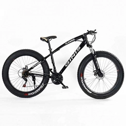 No/Brand Mountain Bike Biciclette Teens Mountain, 21-velocità 24 pollici Fat Tire biciclette, in acciaio ad alto carbonio Telaio Hardtail mountain bike con doppio freno a disco, Giallo, 5 razze Adatto a uomini e donne, cicl