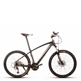 Domrx Bici Bicyclee Fibra di Carbonio a velocità variabile Assorbimento degli Urti Doppio Freno a Disco Anello in Lega di Alluminio per coltelli Adult-Black_30speed