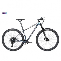 BIKERISK Mountain Bike BIKERISK Mountain Bike MTB Bicycle Storm 2.0 in Fibra di Carbonio SX 12 velocità Mountain Bike Fuoristrada con Rivestimento a Colori Freddi, Argento, 29 * 17