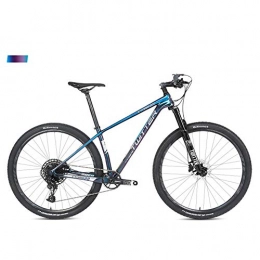 BIKERISK Mountain Bike BIKERISK Mountain Bike MTB Bicycle Storm 2.0 in Fibra di Carbonio SX 12 velocità Mountain Bike Fuoristrada con Rivestimento a Colori Freddi, Blu, 27.5 * 17