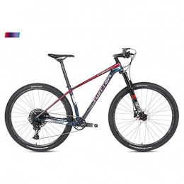 BIKERISK Mountain Bike BIKERISK Mountain Bike MTB Bicycle Storm 2.0 in Fibra di Carbonio SX 12 velocità Mountain Bike Fuoristrada con Rivestimento a Colori Freddi, Rosso, 27.5 * 17