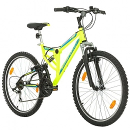 Bikesport Mountain Bike Bikesport Parallax 26" Bicicletta Biammortizzata Doppia Sospensione (Neon Verde)